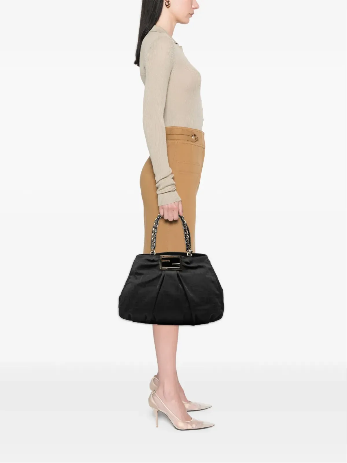 Fendi ビンテージ 2000-2010 Zucca Canvas Mia トートバッグ - ブラック - 画像2