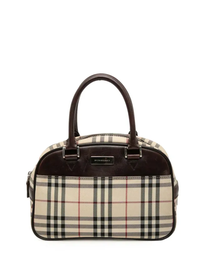 Burberry Pre-Owned Burberry Pre-Owned 2000-2017 House Check Canvas handbag - Brownの商品画像
