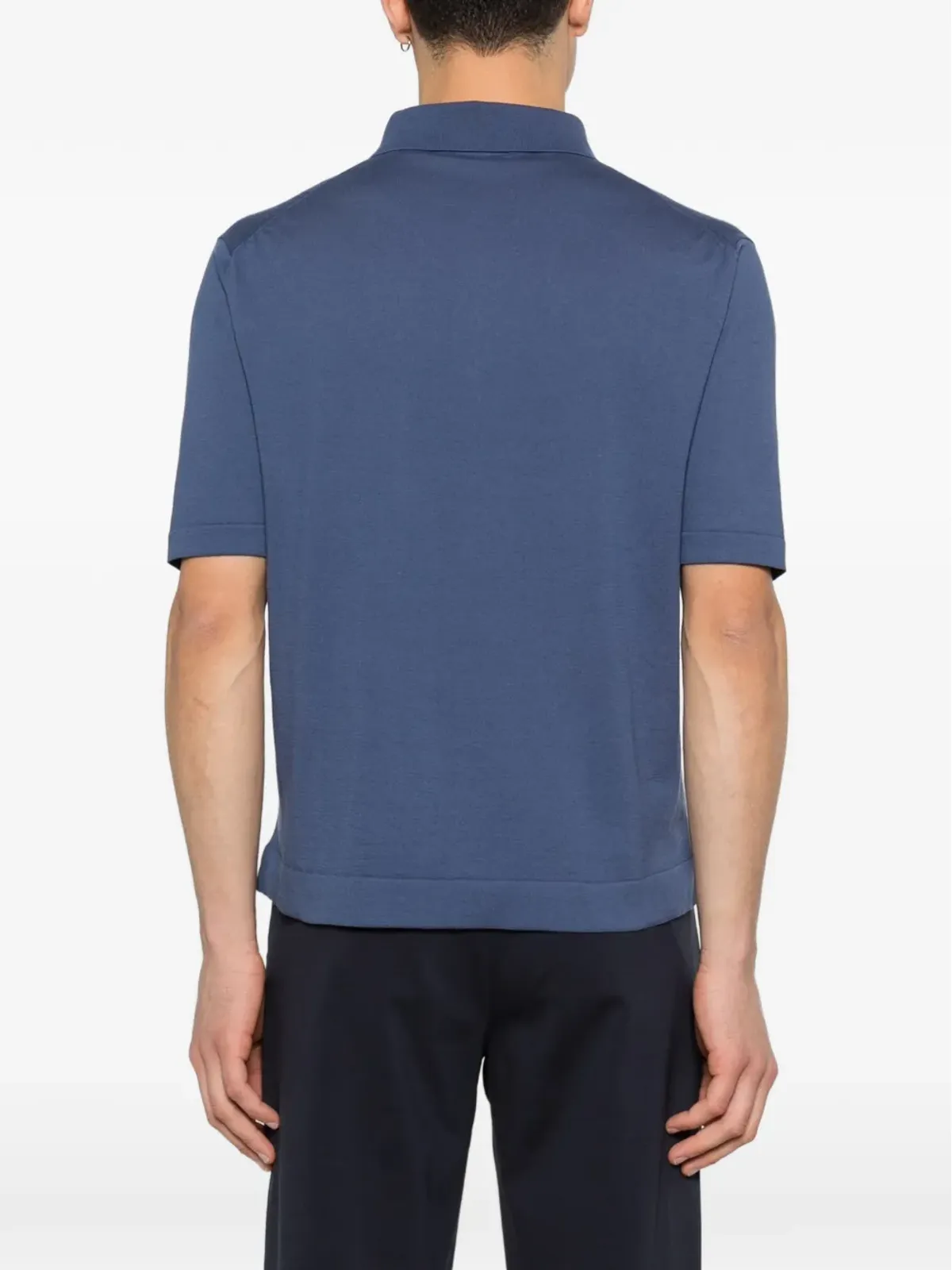 Piacenza Cashmere ボタン付きパネル入りポロシャツ - 画像4
