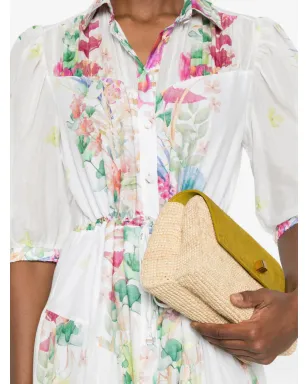 Charo Ruiz Ibiza Criselle floral-detail tiered midi dress - White - サムネイル5