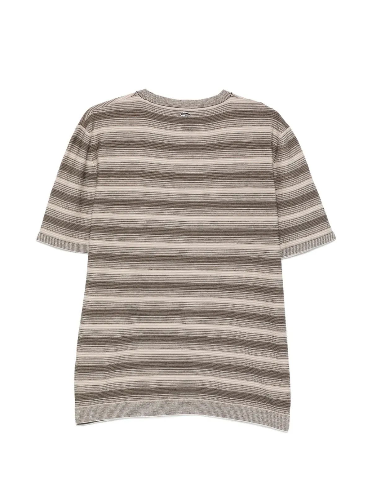 Agnona ストライプ柄ニットTシャツ - ブラウン - 画像2