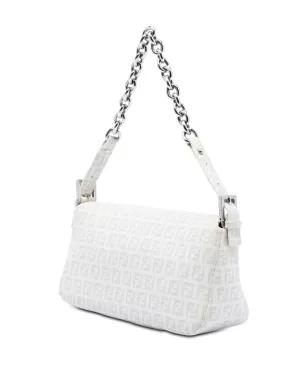 Fendi Pre-Owned ズッキーノ スパルマティ ダブルフラップ チェーンショルダーバッグ - ホワイト - サムネイル3