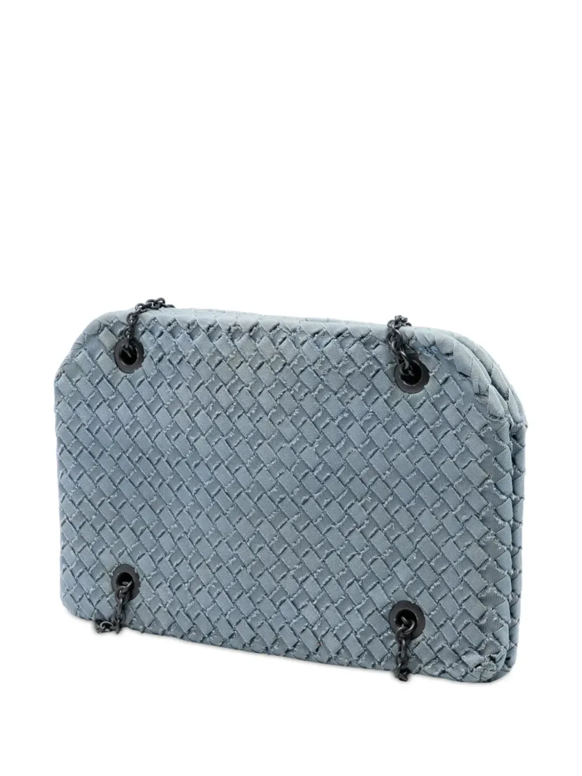 Bottega Veneta ビンテージ グログランイントレッチャート デュオ ショルダーバッグ ブルー - 画像3