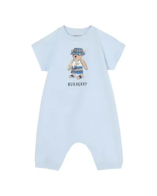 Burberry Kids Beach Bear コットン ロンパース ブルー - サムネイル1