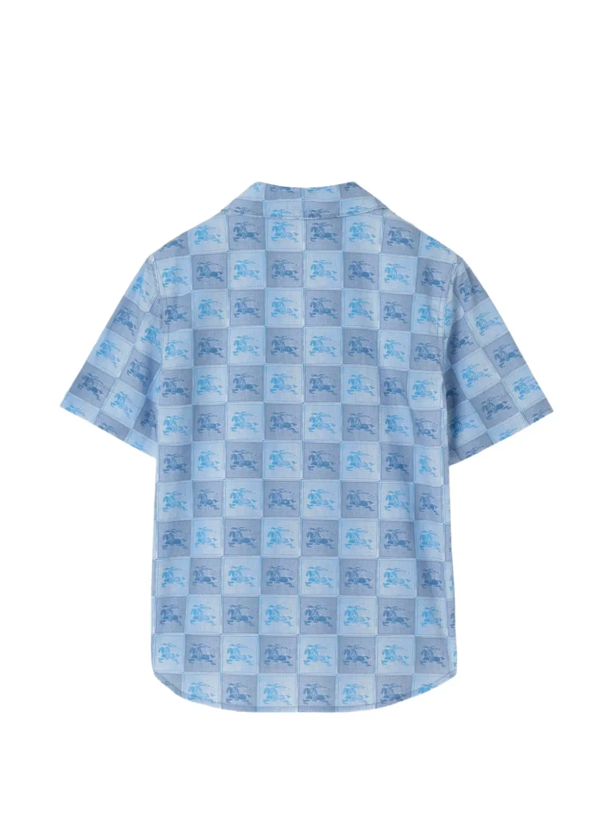 Burberry Kids EKD チェッカーボード コットン シャツ - 画像2