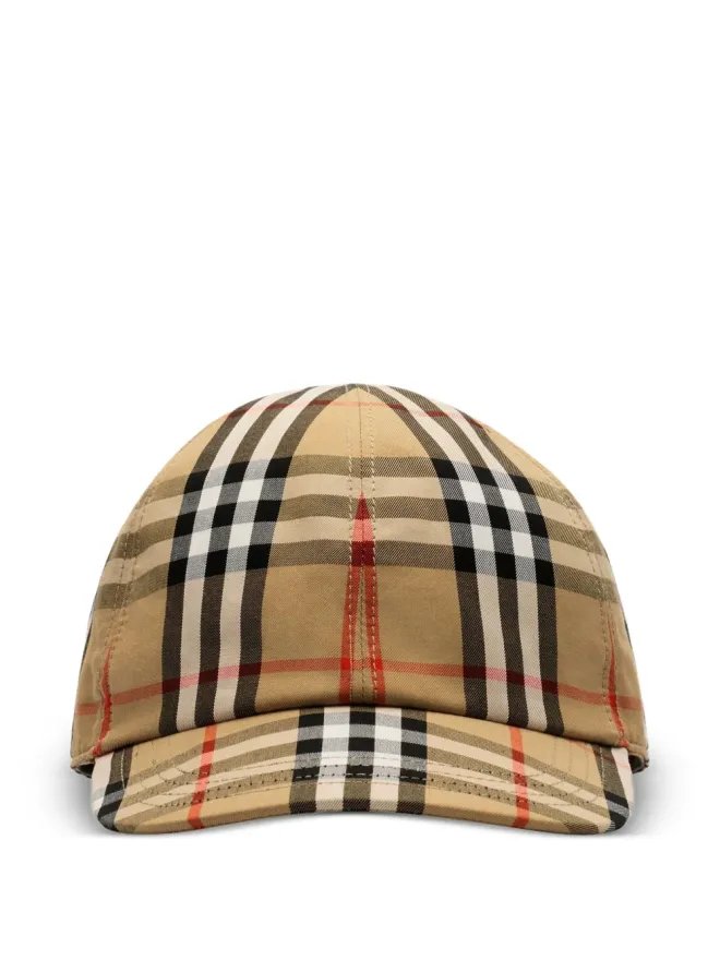 Burberry Kids Burberry Kids チェック柄コットンベースボールキャップの商品画像