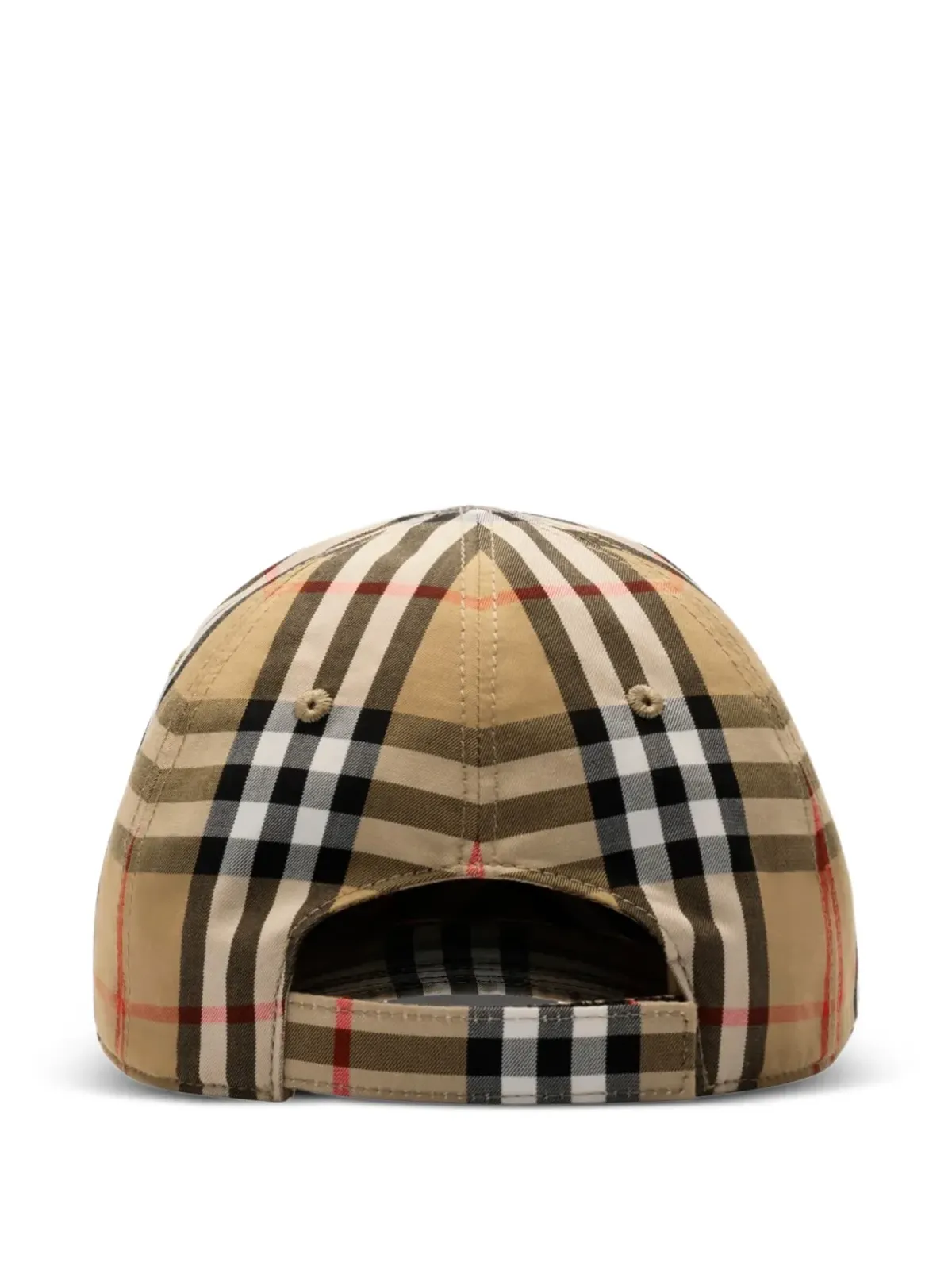 Burberry Kids チェック柄コットンベースボールキャップ - 画像3