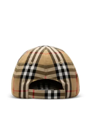 Burberry Kids チェック柄コットンベースボールキャップ - サムネイル3