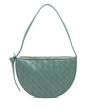 Bottega Veneta ビンテージ ミニレザーイントレチャート サンライズ ホーボーショルダーバッグ - グリーン - サムネイル1