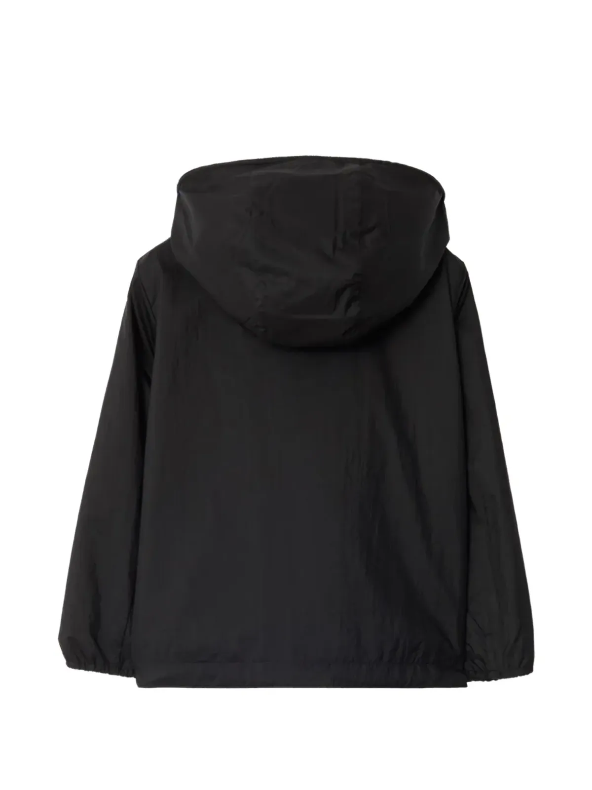 Burberry Kids チェッカーテープ入りナイロンフード付きジャケット - ブラック - 画像2