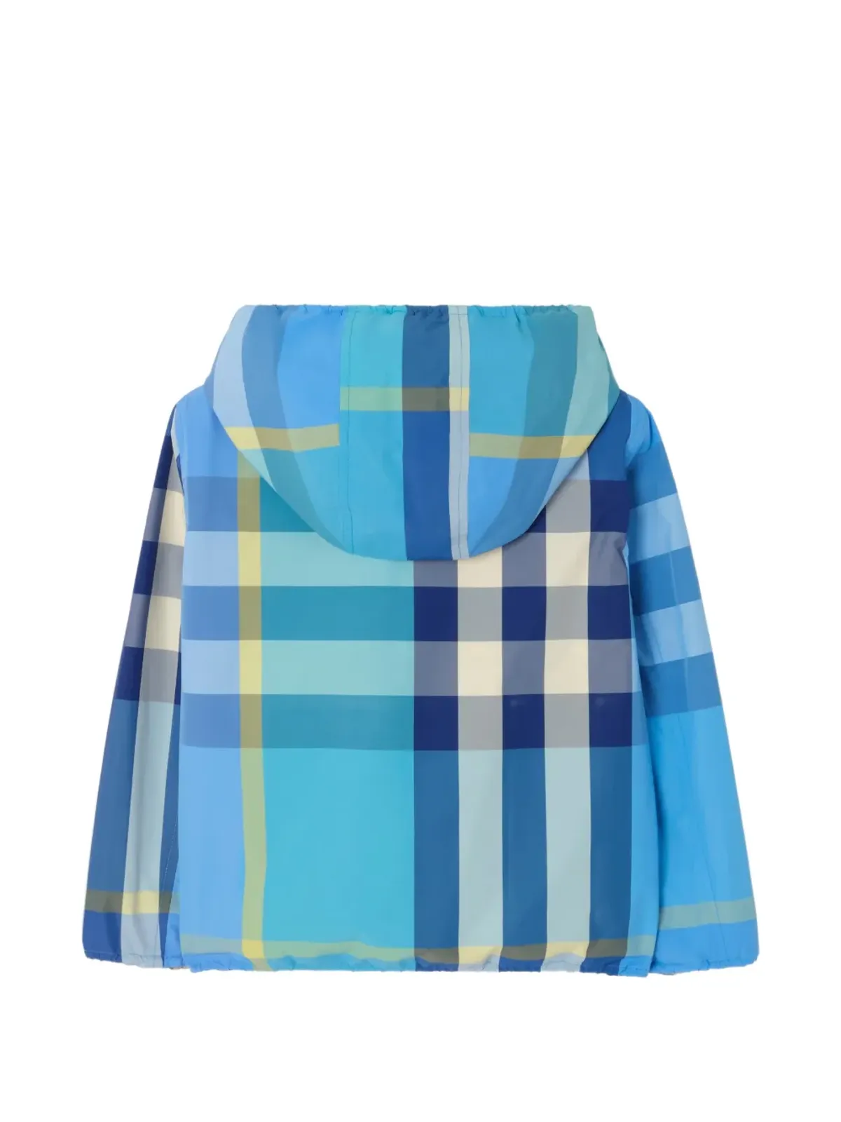Burberry Kids リバーシブル チェック柄 ナイロン フード付きジャケット - Blue - 画像2