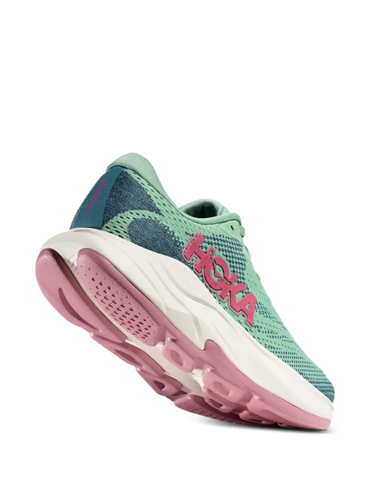HOKA Rincon 4 ロゴ入りメッシュスニーカー グリーン - 画像5