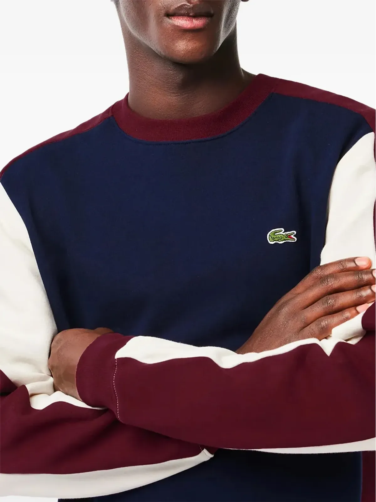 Lacoste カラーブロック ロゴディテール スウェットシャツ - 画像3