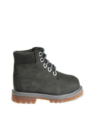 Timberland Kids ティンバーランドキッズ プレミアム レースアップ クリブシューズ ブラック - サムネイル2