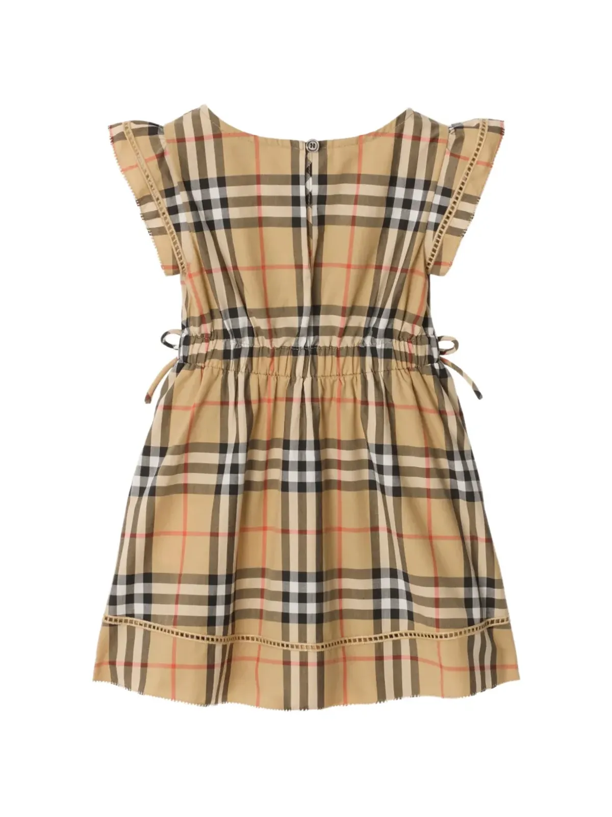 Burberry Kids チェック柄ドローストリングドレス - 画像2