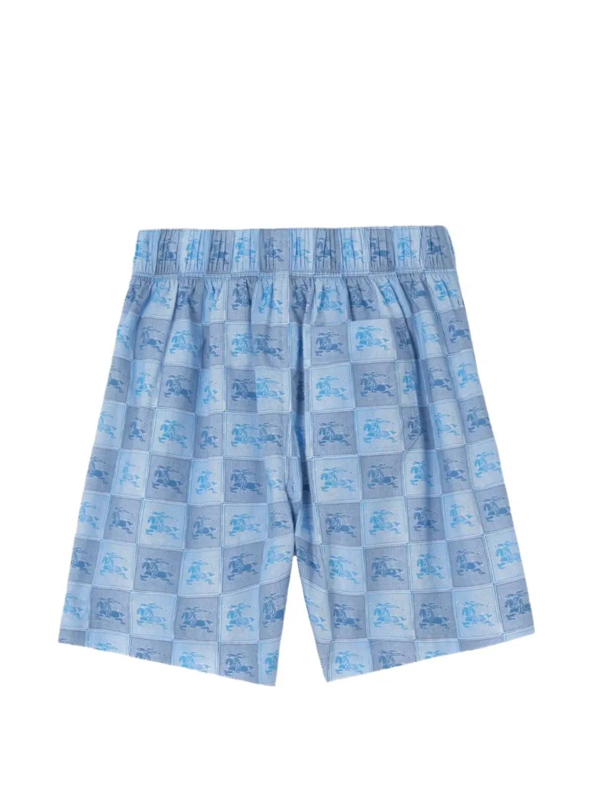 Burberry Kids EKDチェッカーボードコットンショーツ - 画像2