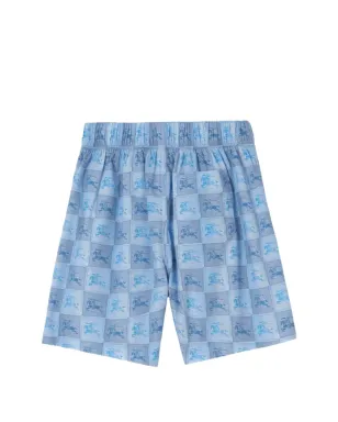 Burberry Kids EKDチェッカーボードコットンショーツ - サムネイル2