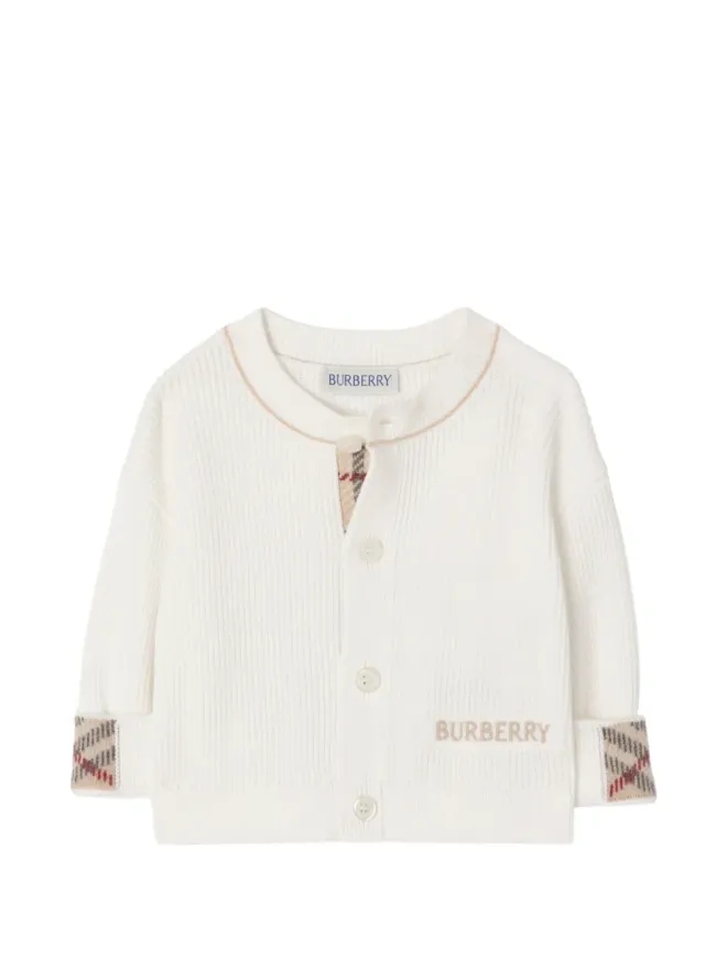 Burberry Kids Burberry Kids ロゴ入りコットンカーディガンの商品画像