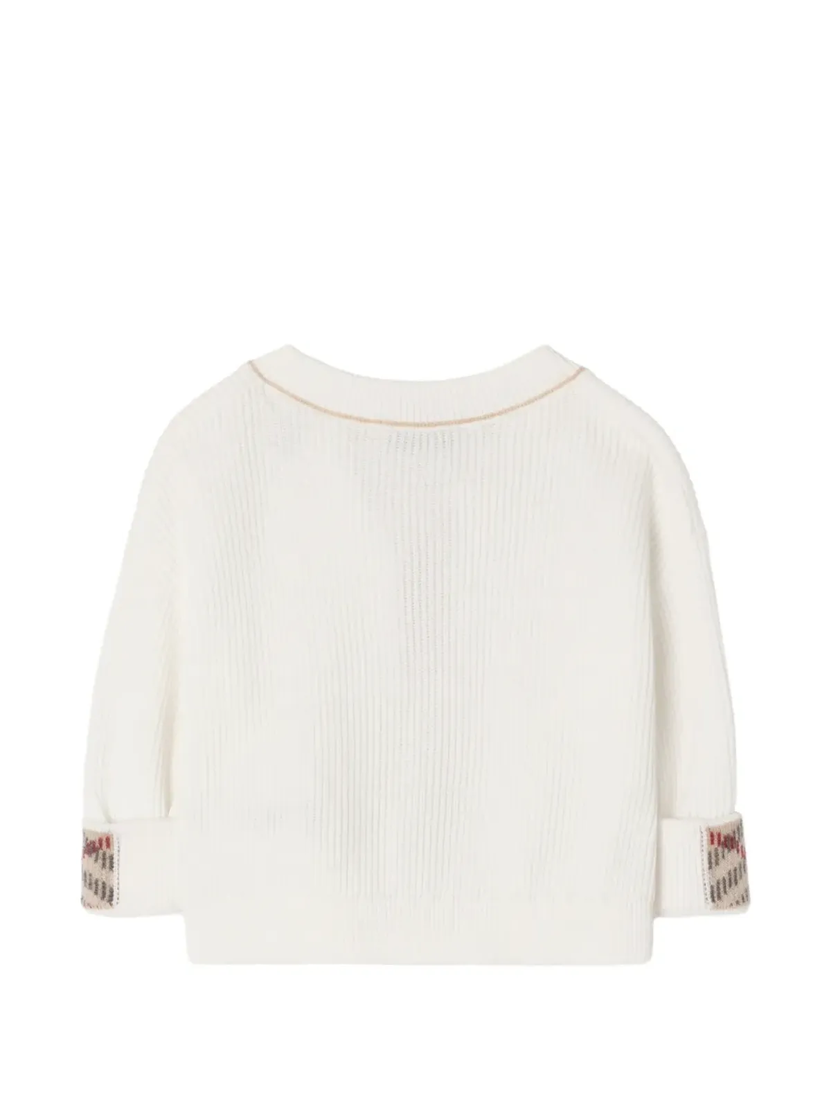 Burberry Kids ロゴ入りコットンカーディガン - 画像2