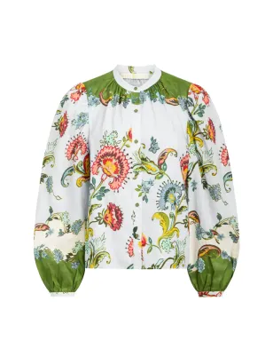 Marie Oliver Kendra floral print blouse - Blue - サムネイル1