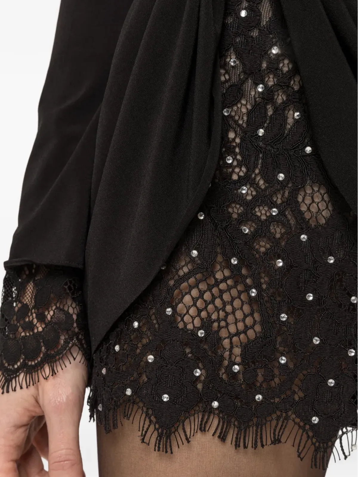 NISSA lace insert mini dress - 画像5