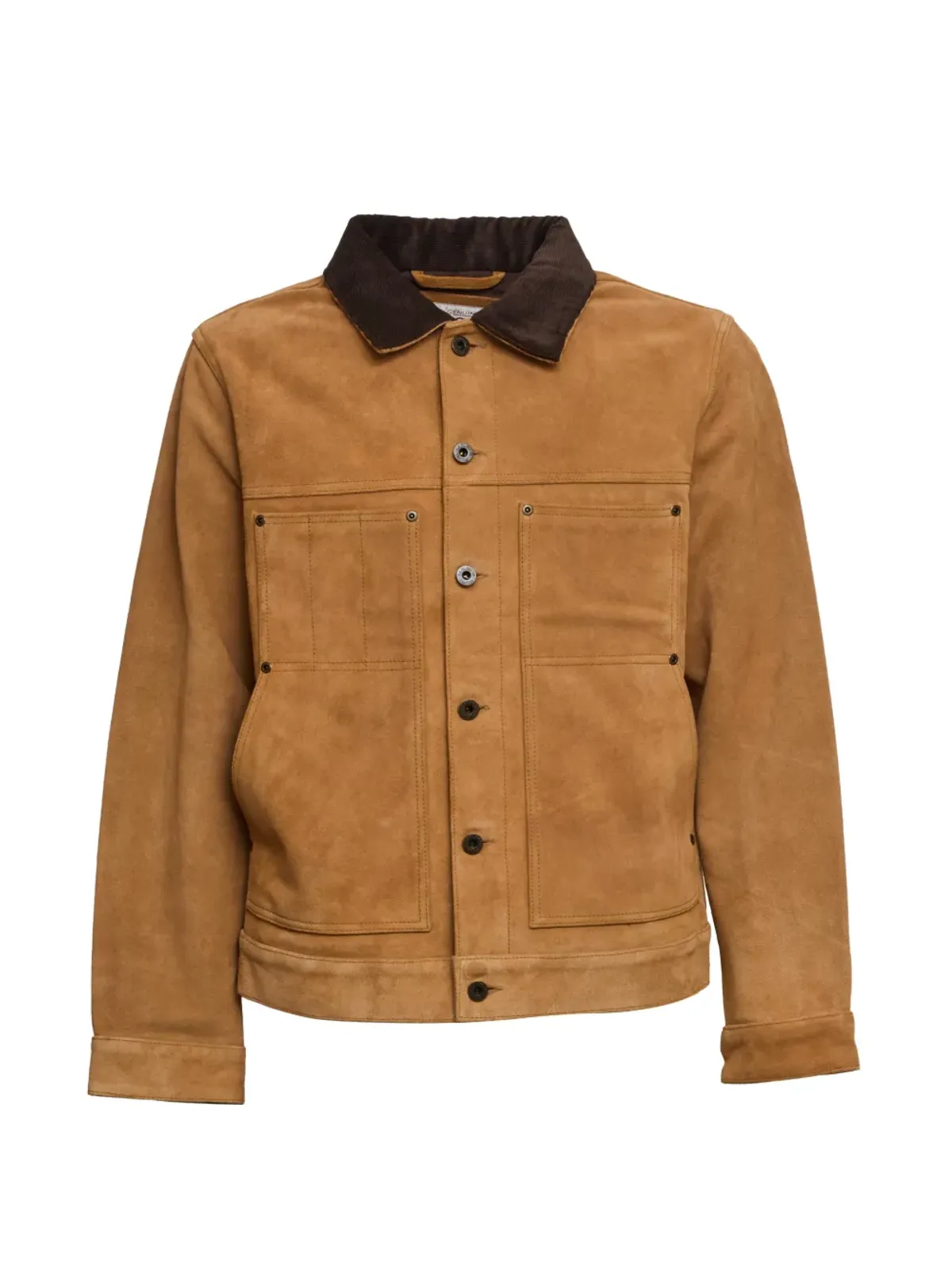 Filson コーデュロイ襟付きショートレザージャケット - 画像1