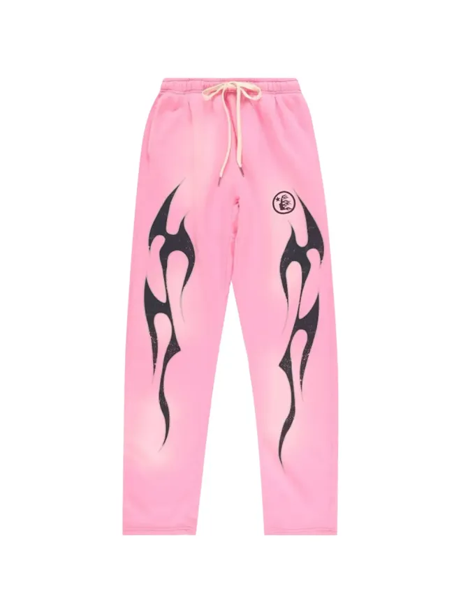 HELLSTAR HELLSTAR 炎柄トラックパンツ ピンクの商品画像