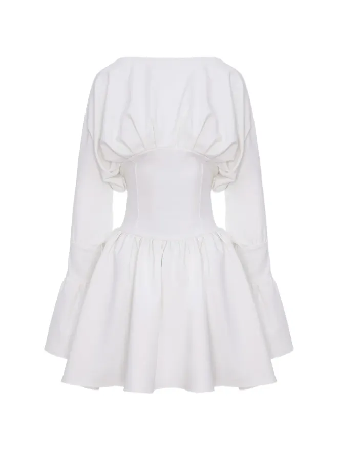 HAMZA HAMZA Nyssa Clothドレス - Whiteの商品画像