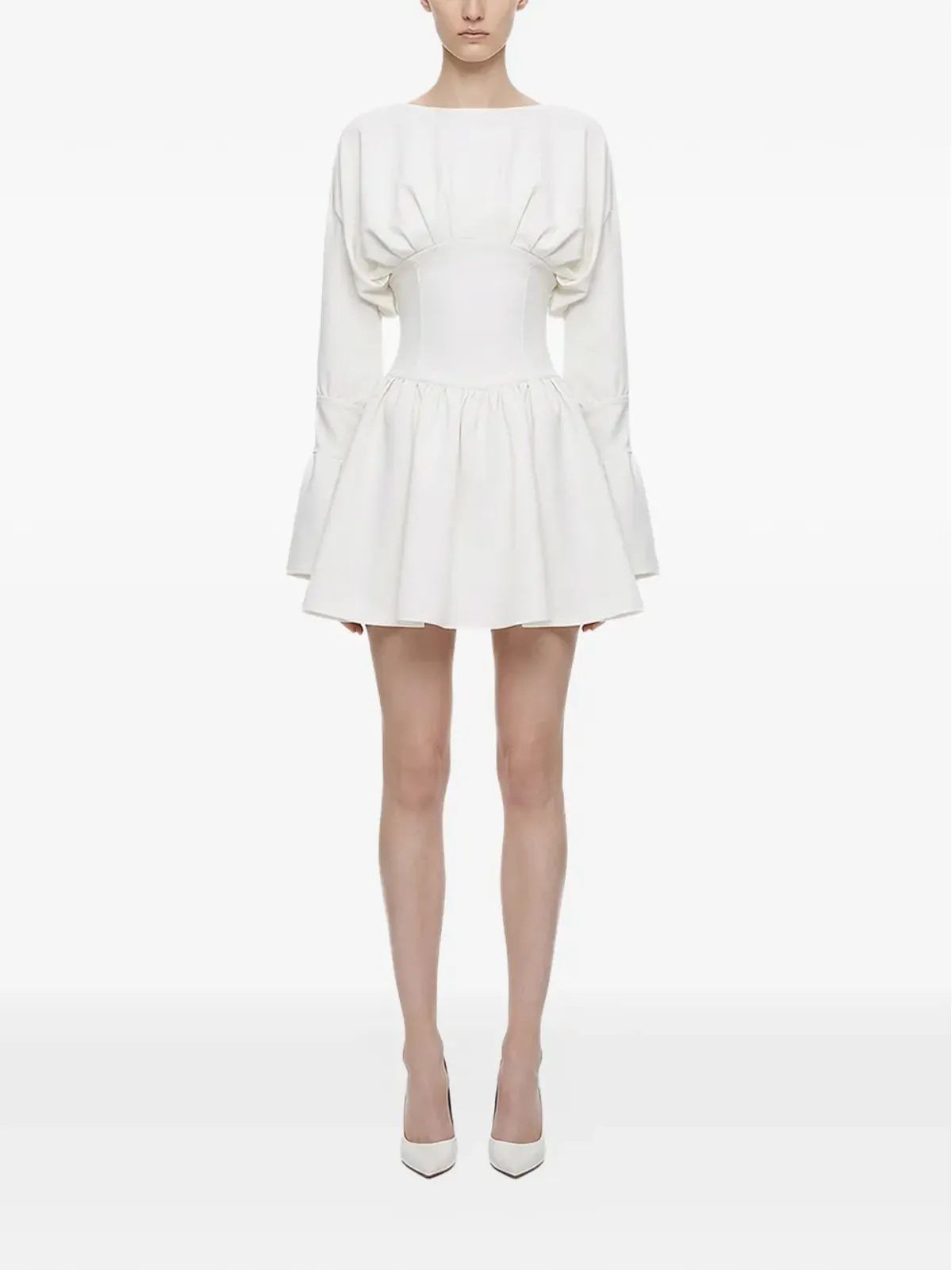 HAMZA Nyssa Clothドレス - White - 画像2