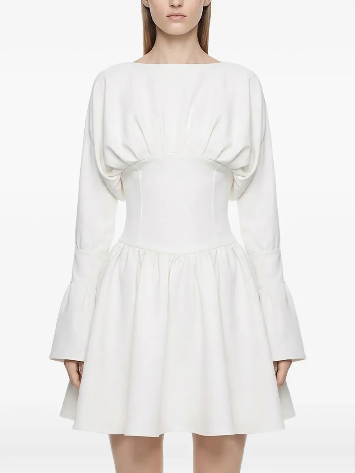 HAMZA Nyssa Clothドレス - White - 画像3