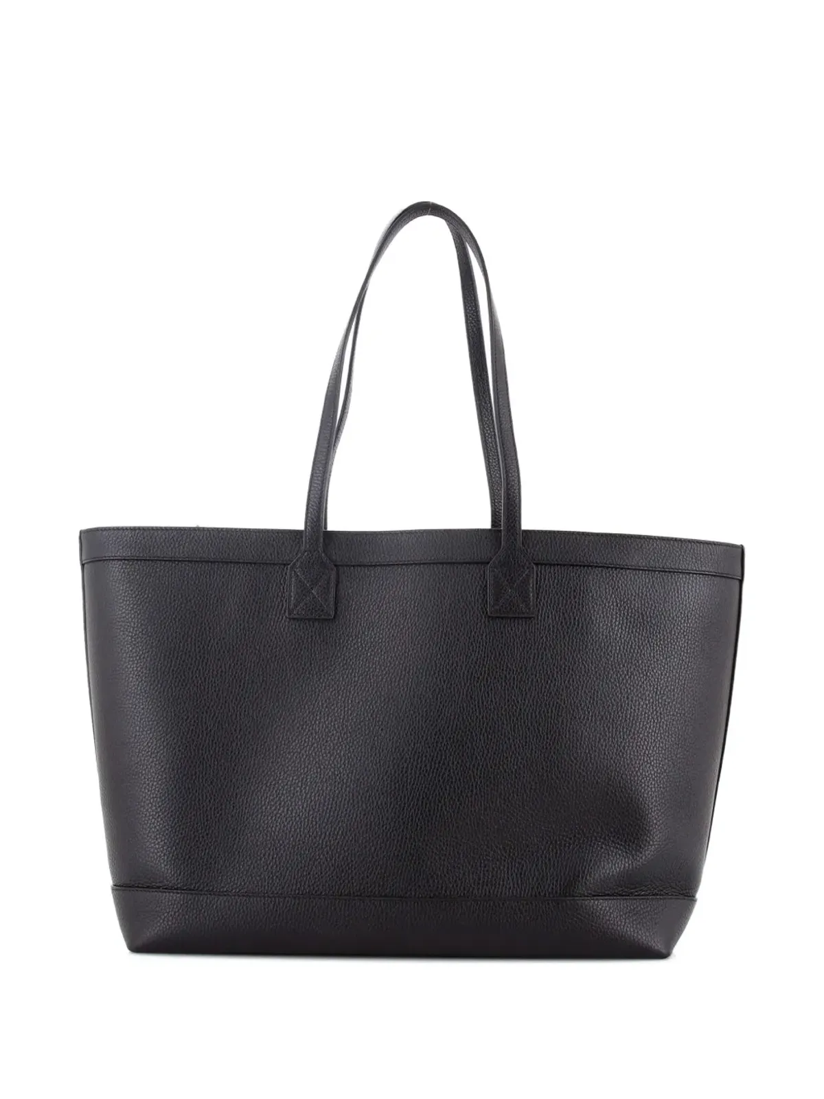 Burberry Pre-Owned チェック柄キャンバス内装のレザー・ショッピングトートバッグ - 画像2
