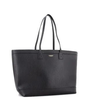 Burberry Pre-Owned チェック柄キャンバス内装のレザー・ショッピングトートバッグ - サムネイル3