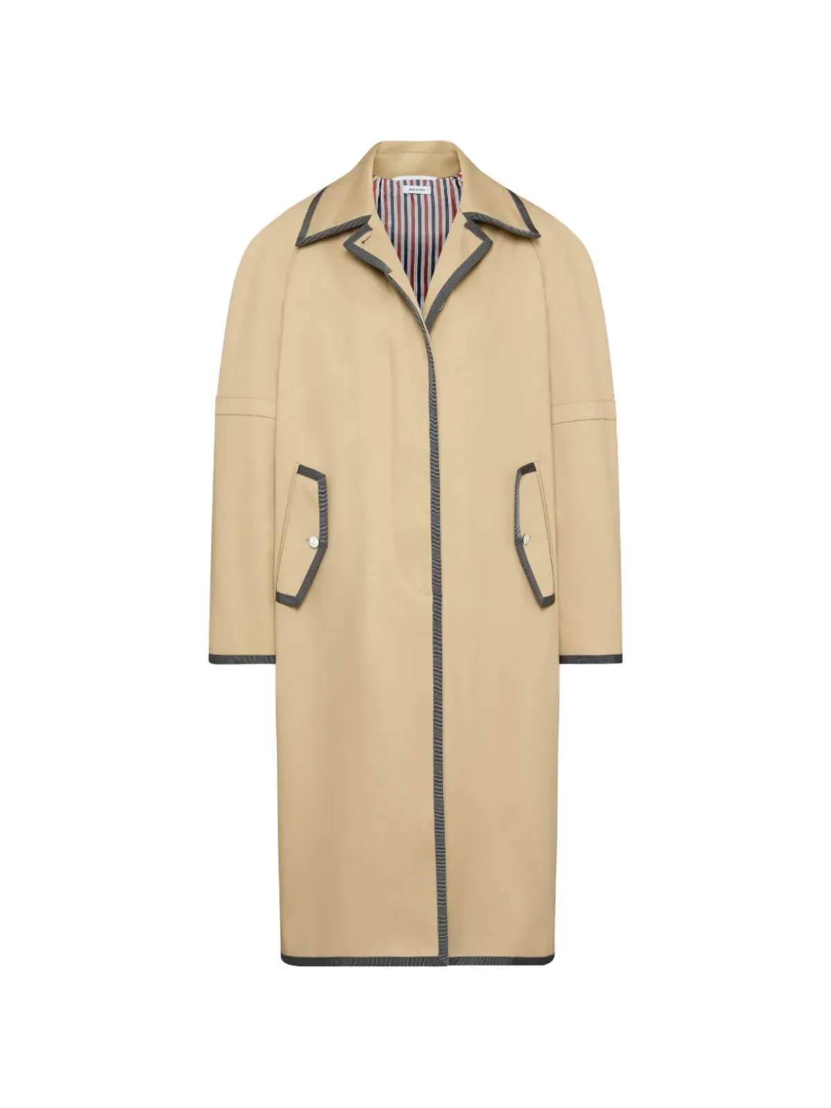 Thom Browne トレンチコート - パイプドリム ラグランスリーブ - 画像1