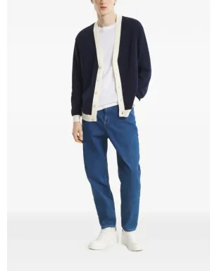 Maison Kitsuné ボタン・トリム カーディガン ブルー - サムネイル2
