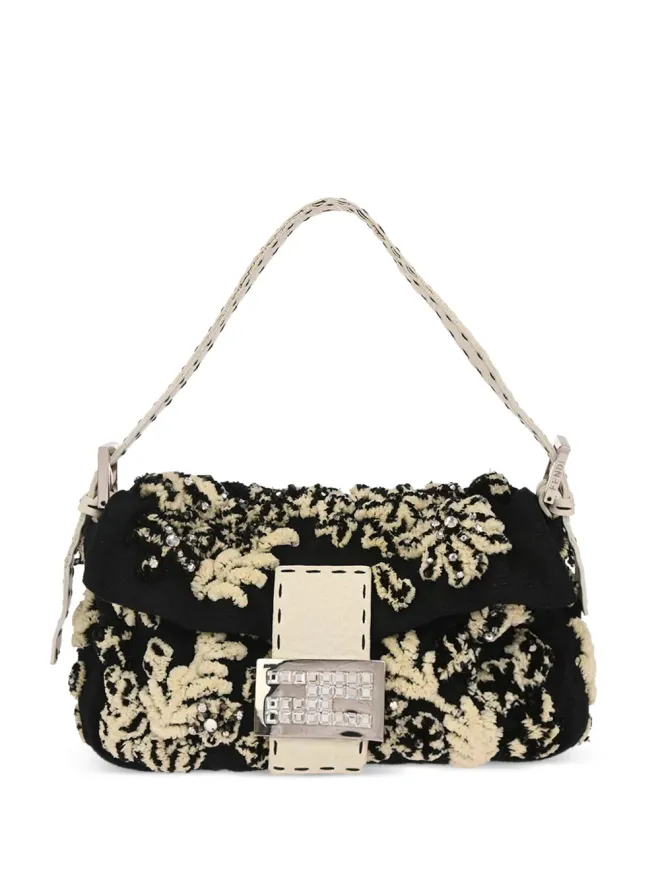 Fendi Pre-Owned Fendi Pre-Owned 2003 バゲット ビーズ付き ハンドバッグ - ブラックの商品画像