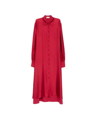 SILKYLICIOUS Nigoraシャツドレス - Red - サムネイル1