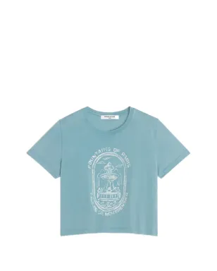 Maison Kitsuné フォウンテンスタンプ フェード ベビーTシャツ ブルー - サムネイル1