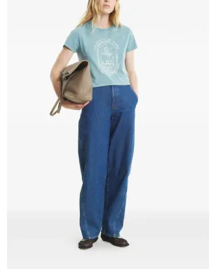 Maison Kitsuné フォウンテンスタンプ フェード ベビーTシャツ ブルー - サムネイル2