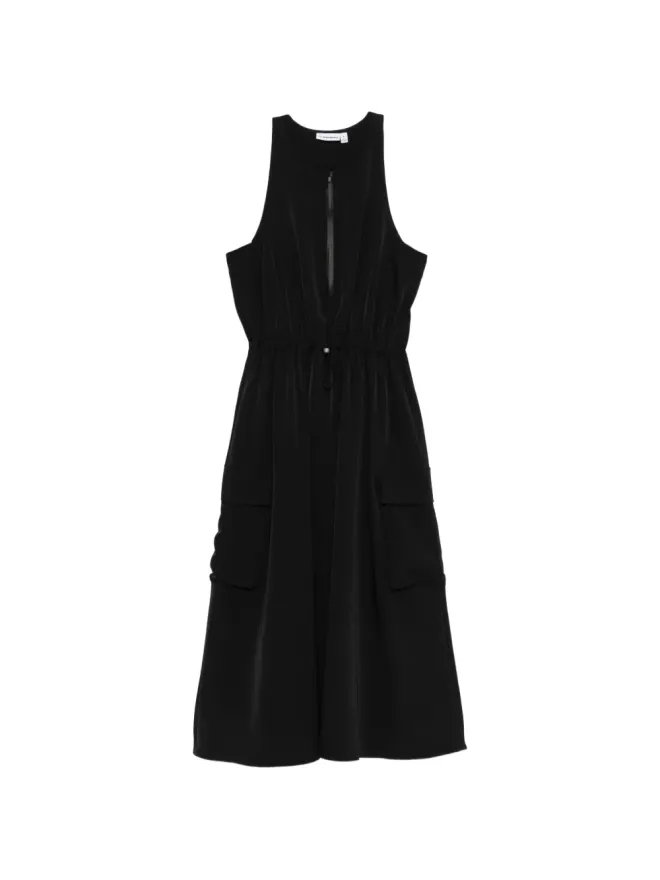 J.Lindeberg J.Lindeberg Merinaドレープジップドレス - ブラックの商品画像