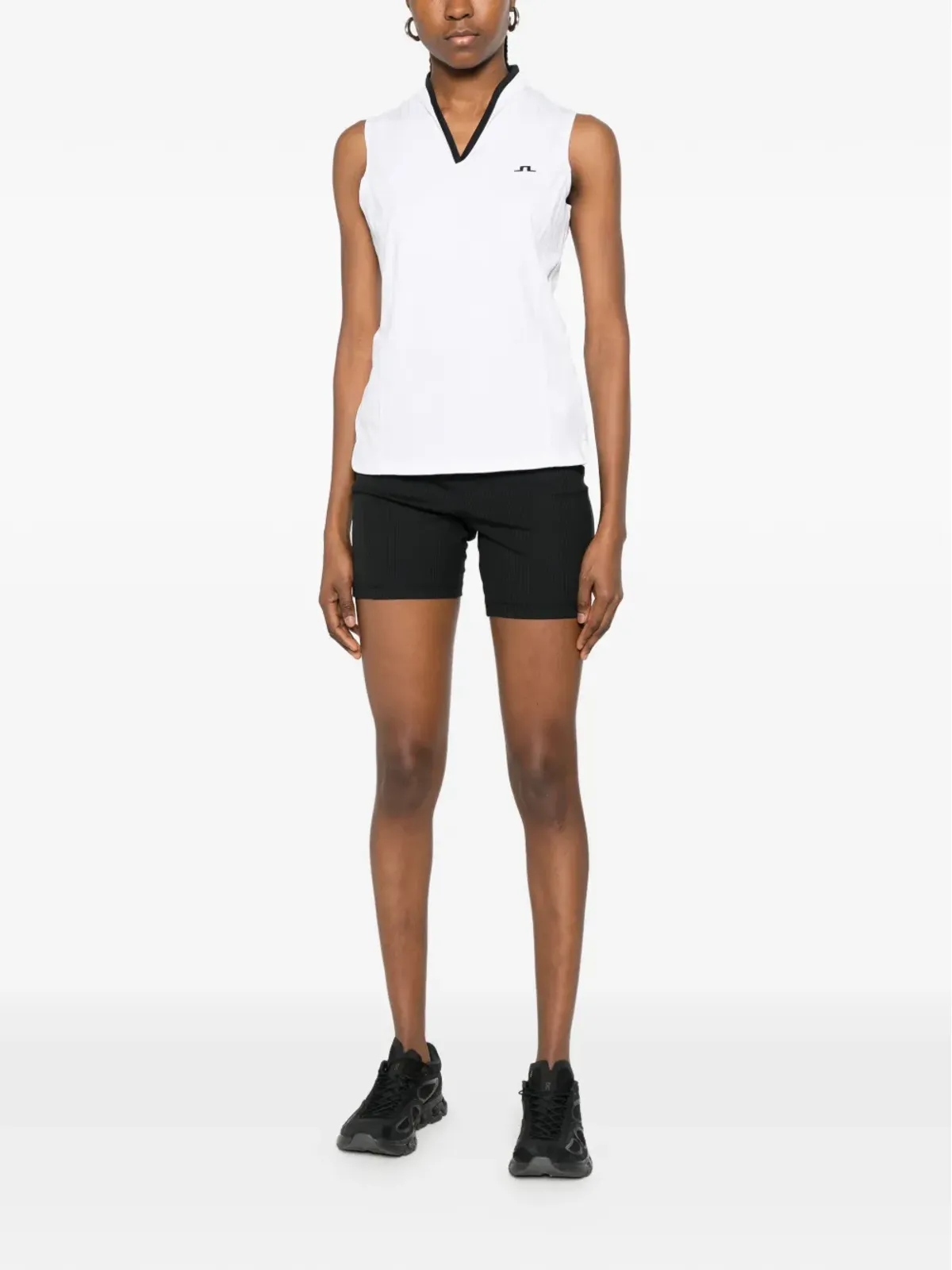 J.Lindeberg Mila V-neck logo top - White - 画像2