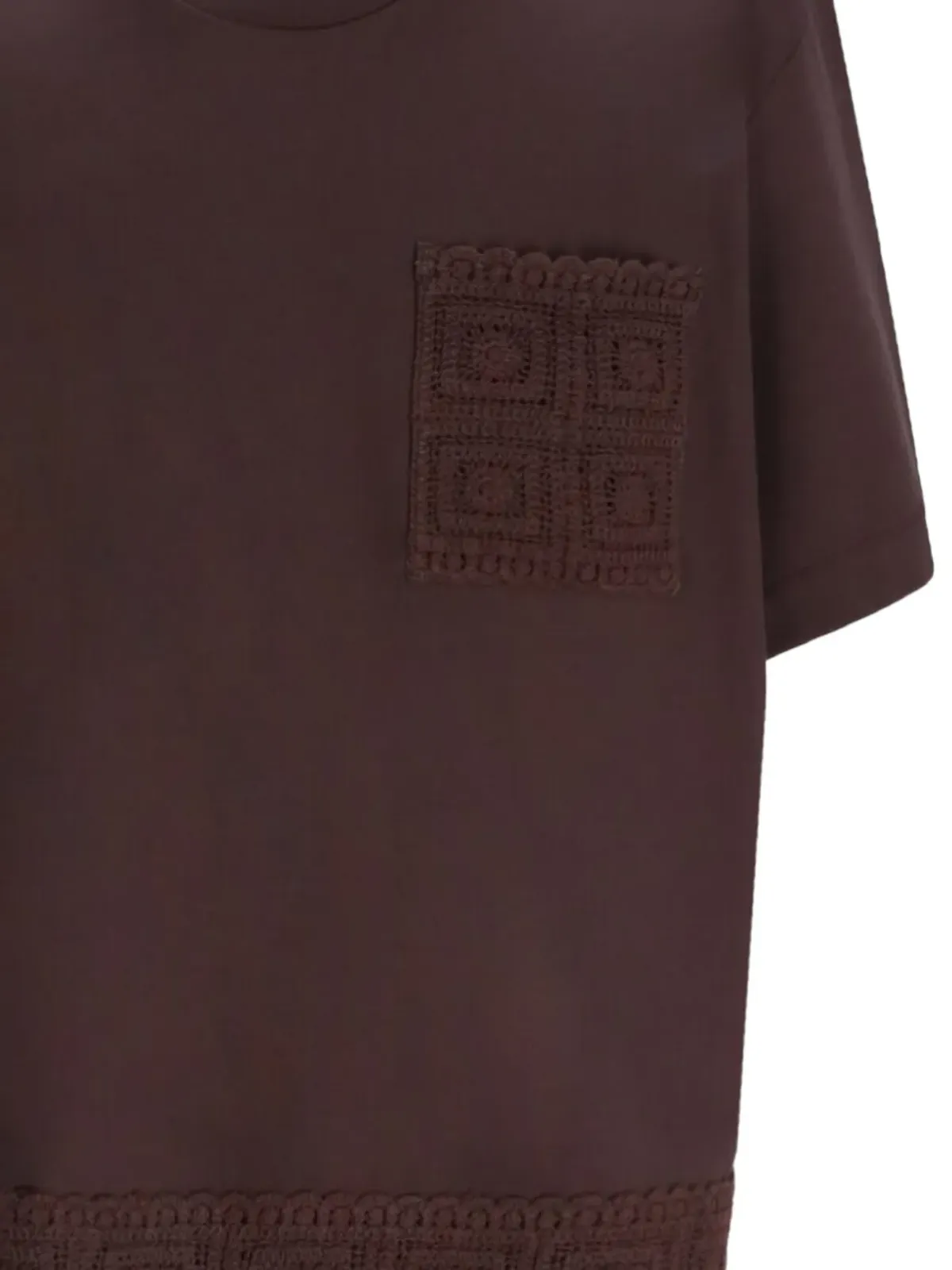CHÉ Studios クロシェ編みポケット付きTシャツ - Brown - 画像2
