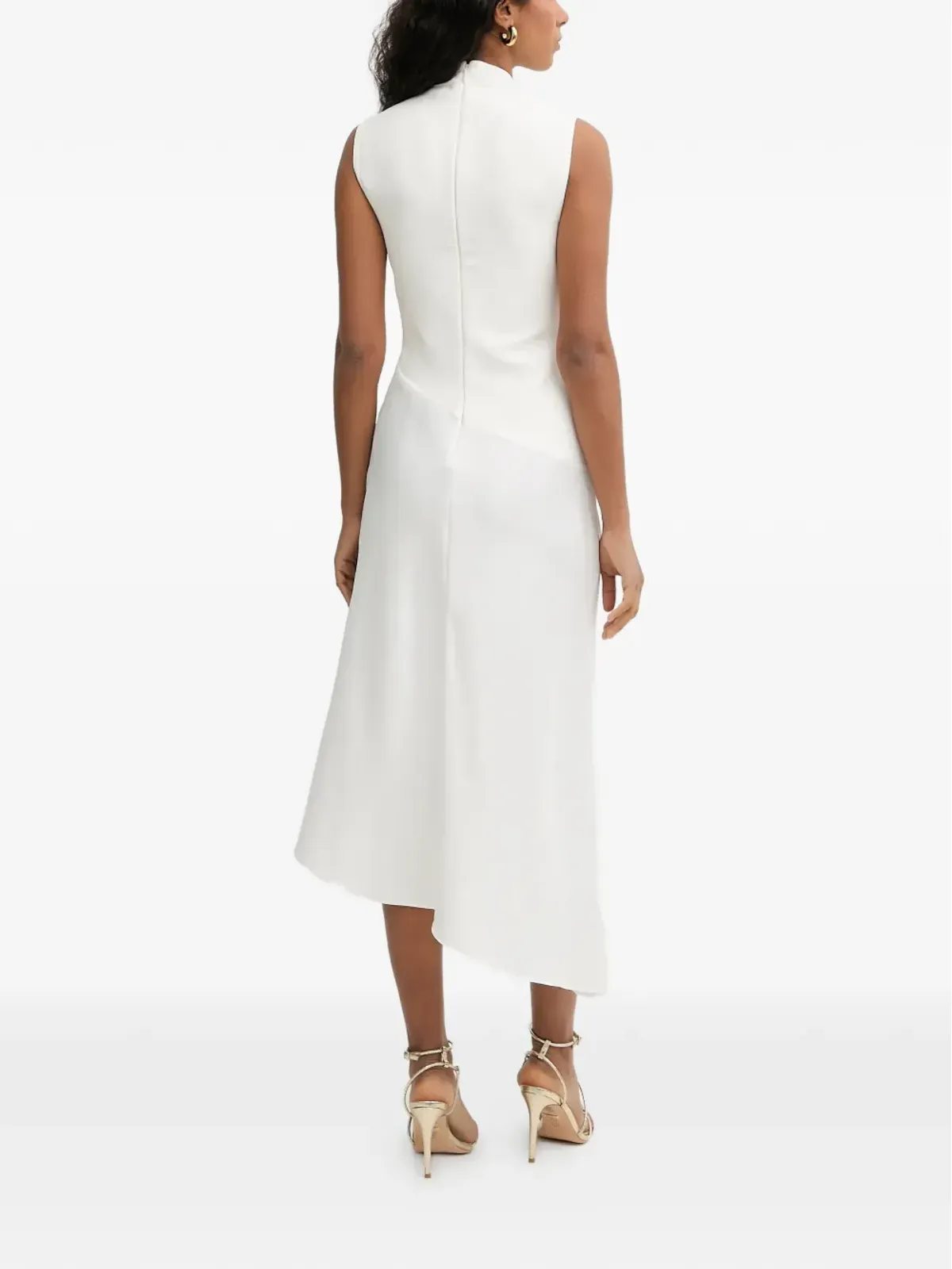 Herve Leger Esme モックネック アシンメトリーミディドレス - 画像3