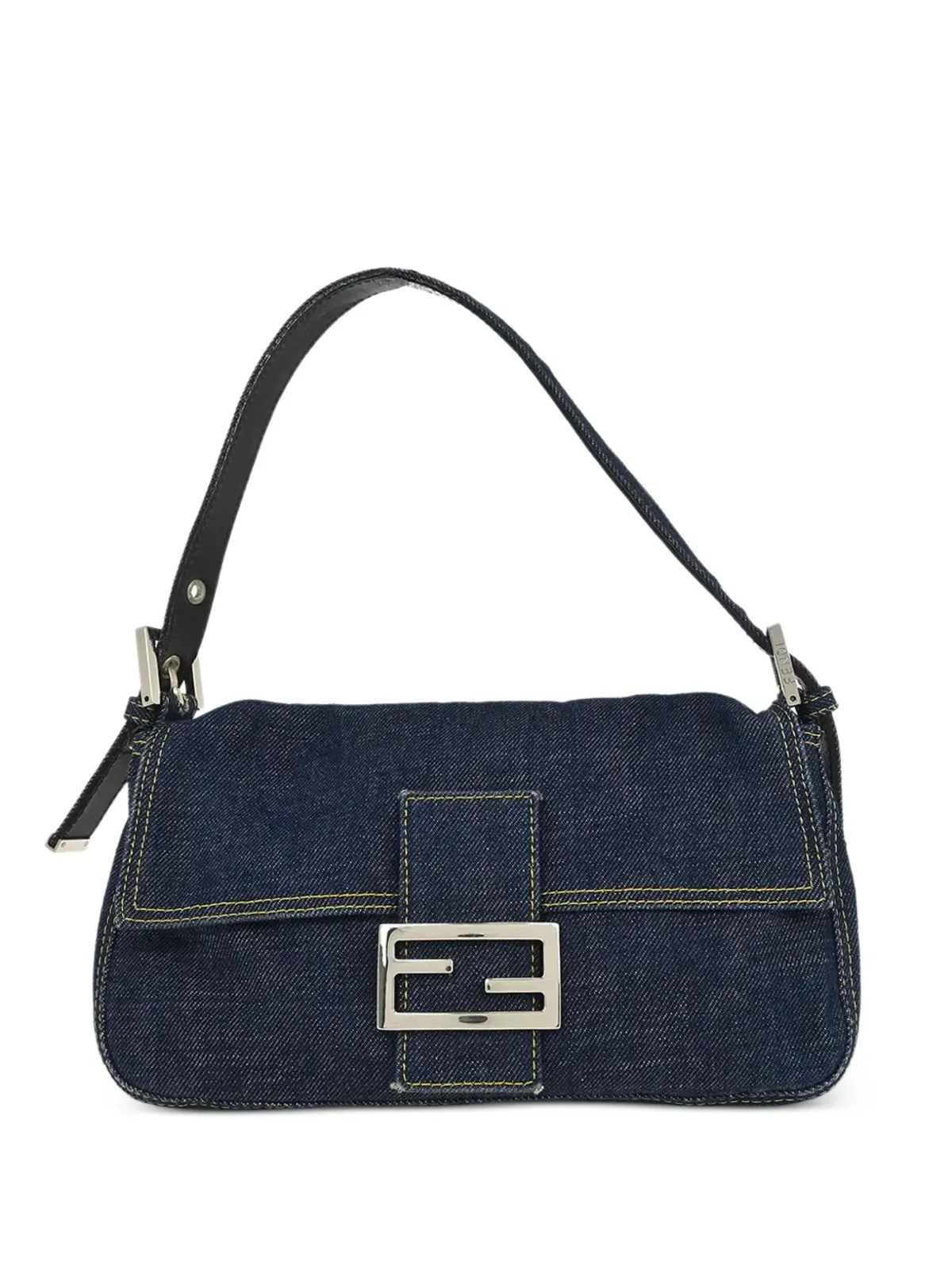 Fendi Pre-Owned デニム バゲット ハンドバッグ - 画像1