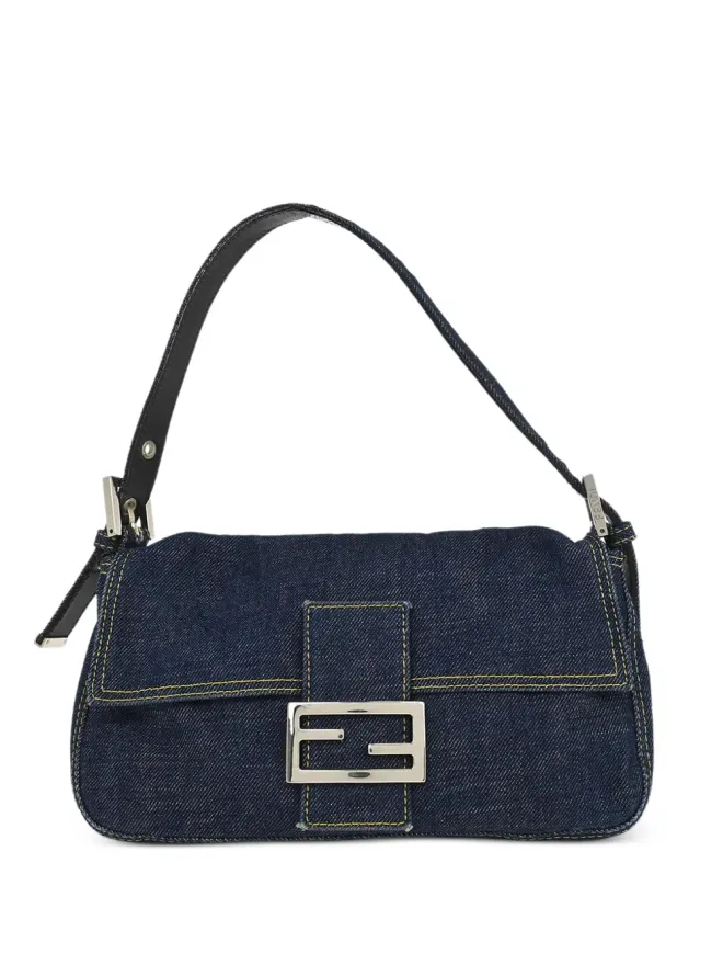 Fendi Pre-Owned Fendi Pre-Owned デニム バゲット ハンドバッグの商品画像