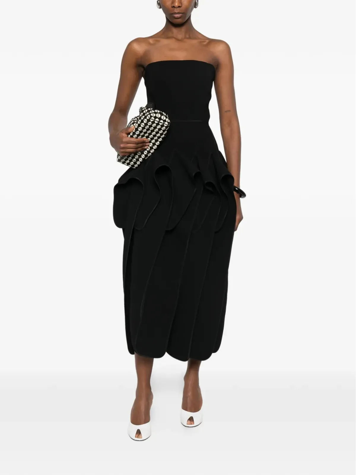 Maticevski strapless ruffled midi dress - 画像2