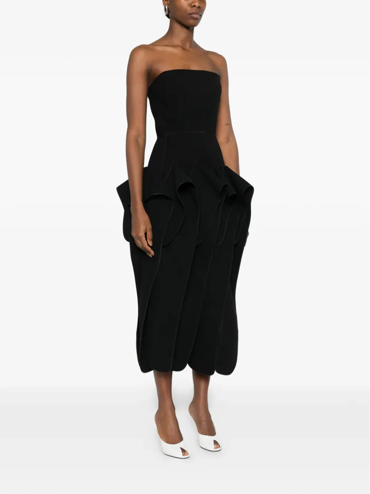 Maticevski strapless ruffled midi dress - 画像3