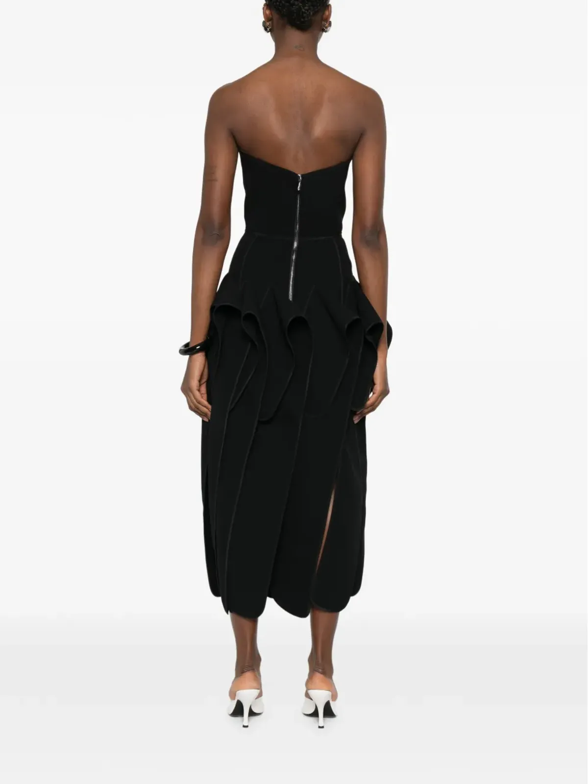 Maticevski strapless ruffled midi dress - 画像4