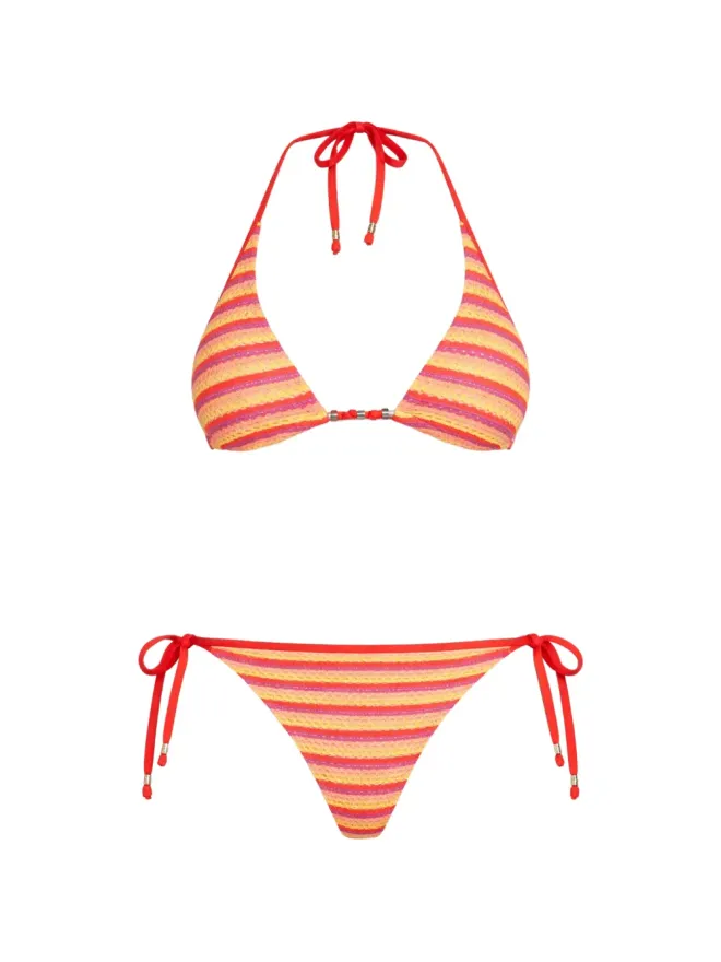 Seafolly Seafolly ストライプ ロングライン ビキニ - イエローの商品画像