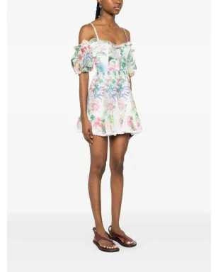 Charo Ruiz Ibiza 花柄フリルミニドレス - サムネイル3