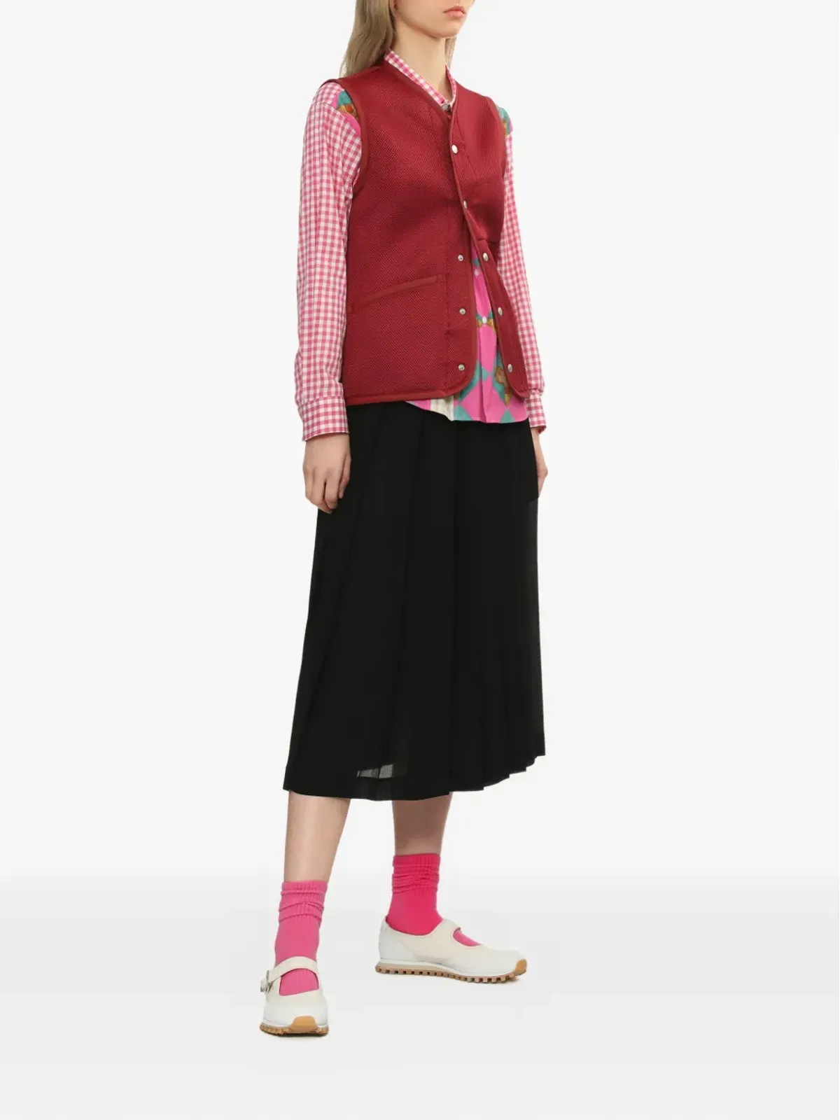 Comme Des Garçons Girl パッチポケット付きボタン留めベスト - 画像2